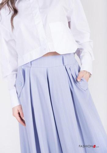 wide leg Hose mit Taschen mit gummizug - ph 3