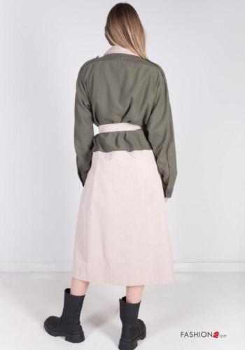 doppelreihig Trenchcoat aus Baumwolle mit Taschen mit stoffgürtel - ph 5