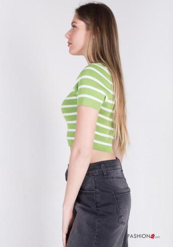 Top em jersey canelado às riscas - ph 3
