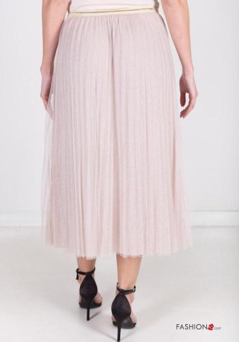 Jupe en Coton Longuette manches en tulle plissé avec élastique - ph 5