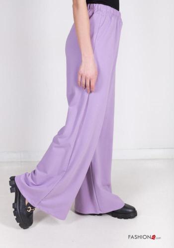 Pantalone in Cotone wide leg con elastico - ph 3