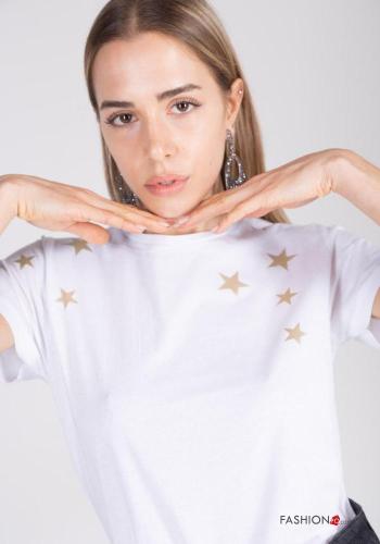 T-shirt in Cotone maniche corte girocollo Fantasia stampata - ph 2