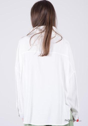 Camicia maniche lunghe con colletto con bottoni con tasche - ph 4