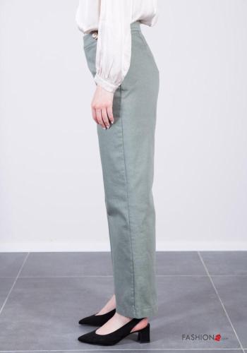 Hose aus Baumwolle mit Knöpfen mit Taschen - ph 4