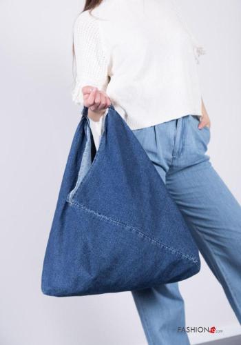 denim oversized Cotton Shoulder bag - ph 2