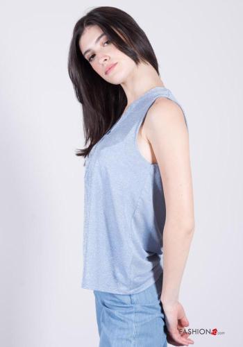Blouse sans manches à col en V - ph 3