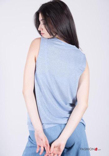 Blouse sans manches à col en V - ph 4