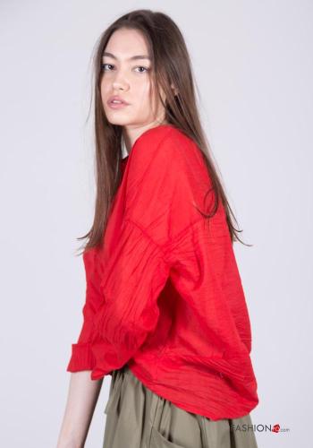 Camicia in Cotone maniche lunghe con bottoni - ph 3