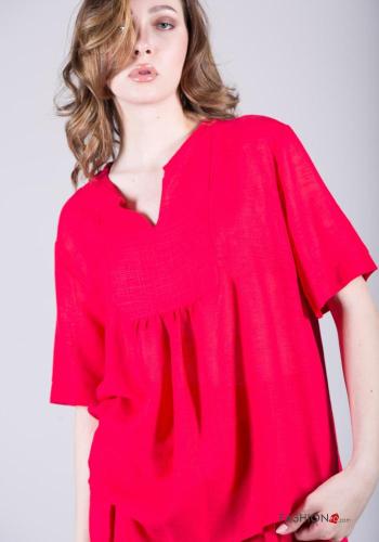 Blusa in Lino maniche corte - ph 2