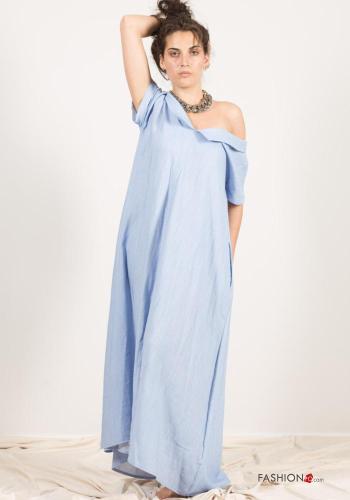 Abito in Cotone maxi maniche corte con colletto - ph 2