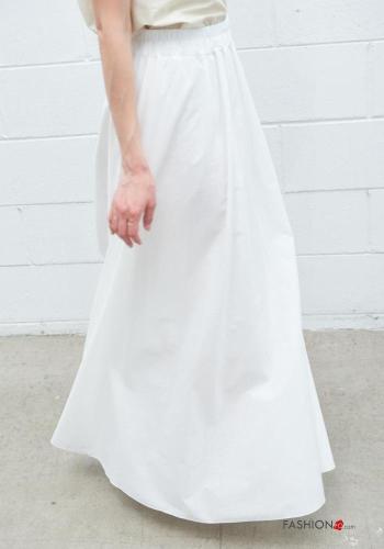Gonna in Cotone maxi lungo con elastico - ph 3