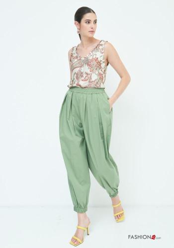 Hose aus Baumwolle mit Taschen mit gummizug - ph 3