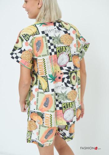 Camicia in Cotone maniche corte con colletto con bottoni - ph 3