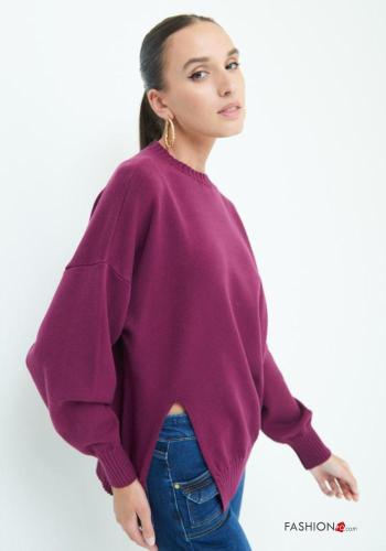 Maglione maniche lunghe girocollo con spacco - ph 4