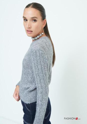 Maglione in Mohair maniche lunghe girocollo - ph 3
