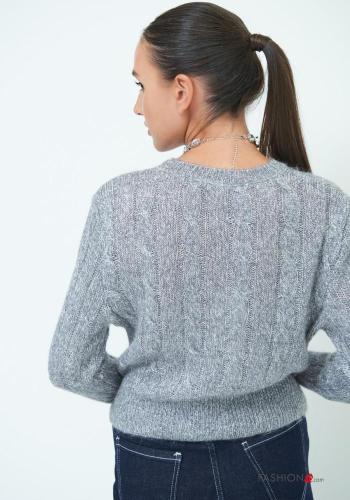 Maglione in Mohair maniche lunghe girocollo - ph 4