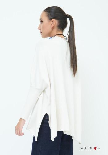 Maglione maniche lunghe girocollo con spacco - ph 2