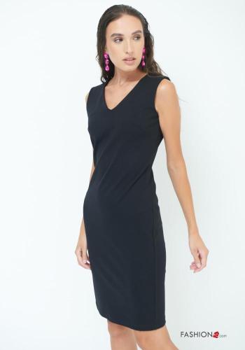 sleeveless pencil knee-length Dress with v-neck - ph 2
