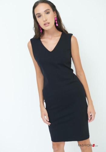 sleeveless pencil knee-length Dress with v-neck - ph 4