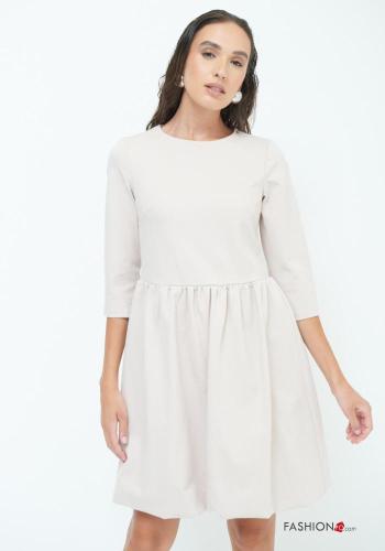 knee-length crew neck Dress 3/4 sleeve - ph 2