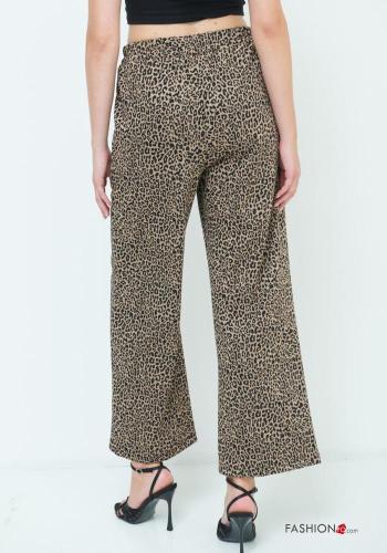 Pantalones Estampado animal con bolsillos con elástico - ph 3