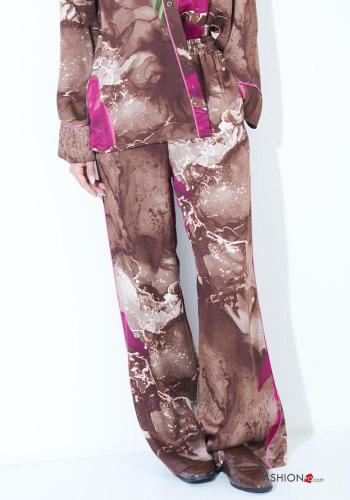 wide leg lange Hose mit Taschen mit gummizug - ph 2