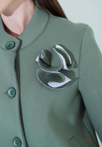 long sleeve crew neck Jacket with buttons with pockets - ph 3