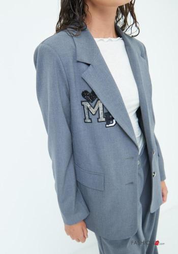 Blazer manga larga con cuello con lentejuelas con botones - ph 3