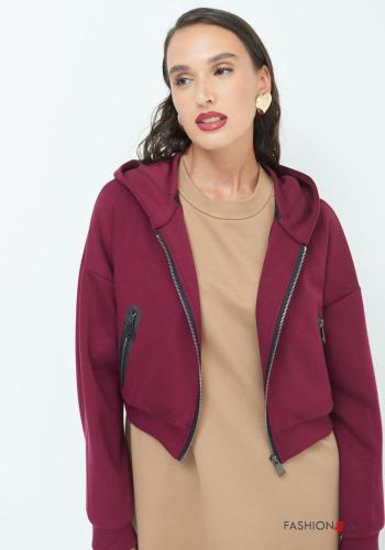 mini Bomber Jacket with pockets with hood with zip - ph 2