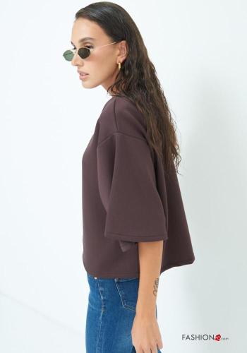 Blusa cuello redondo manga tres cuartos - ph 2