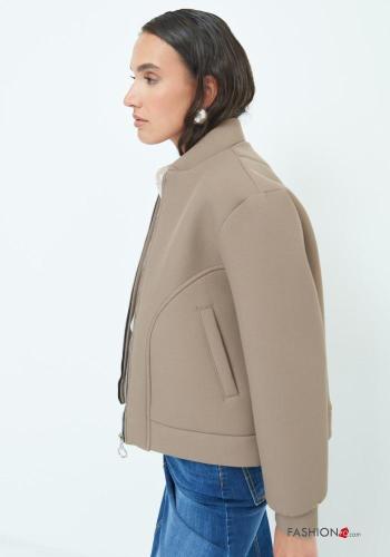 Bomber corto con tasche con zip - ph 3