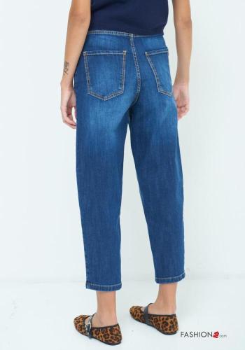 Jeans aus Baumwolle mit Knöpfen mit Reißverschluss mit Taschen - ph 3