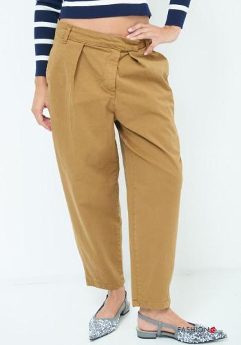 Niedrige Taille Chino aus Baumwolle mit Taschen - ph 2