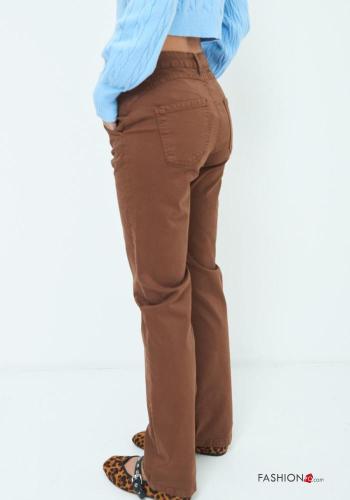Chino in Cotone con tasche con bottoni con zip - ph 3