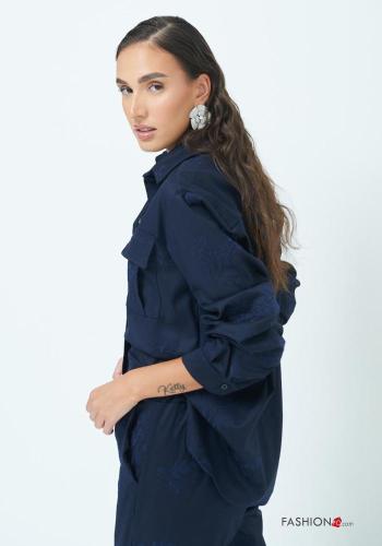 Camicia maniche lunghe con colletto con bottoni con tasche - ph 3