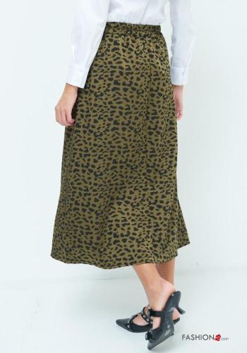 Animal print full Skirt with elastic - ph 4