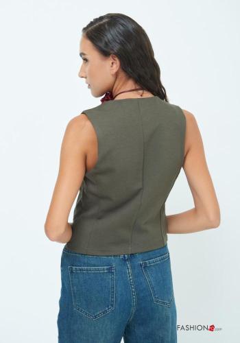 Chaleco con botones con cuello en v - ph 2