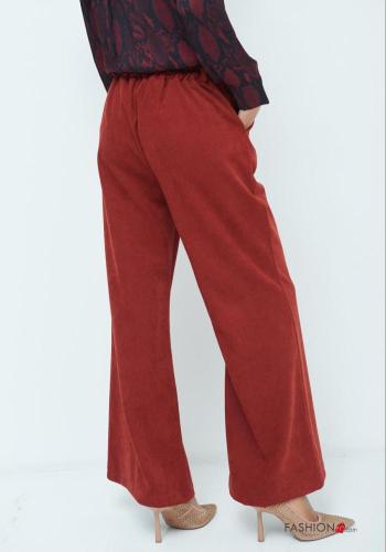 ausgestellte Hose mit Taschen mit gummizug - ph 3