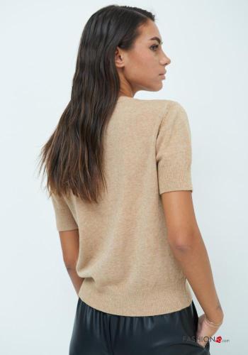 short sleeve crew neck Sweater - ph 2