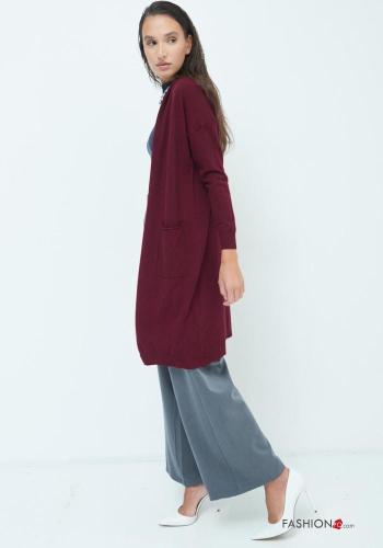 knielanger Strickjacke mit Taschen - ph 3