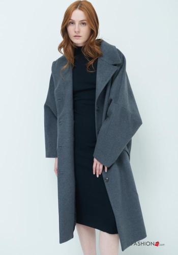 Cappotto oversize con bottoni con tasche - ph 2