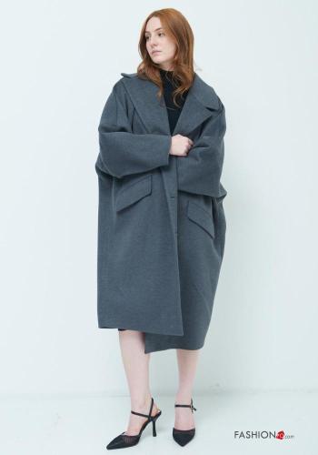 Cappotto oversize con bottoni con tasche - ph 3