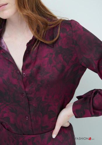Camicia maniche lunghe con colletto Fantasia floreale con bottoni - ph 2
