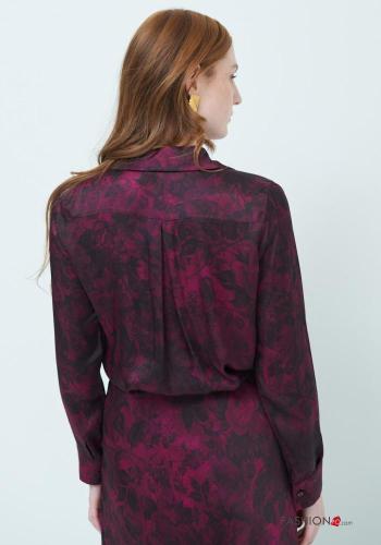 Camicia maniche lunghe con colletto Fantasia floreale con bottoni - ph 3