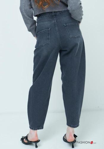 Jeans in Cotone con tasche con bottoni con zip - ph 3