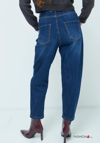 Cotton Jeans with buttons with zip with pockets - ph 3