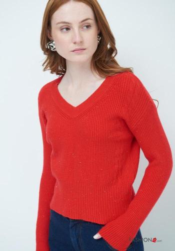 Ribbed long sleeve Sweater with v-neck - ph 2