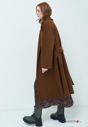 Cappotto con tasche con cintura in stoffa - ph 2