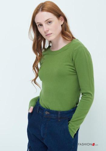 lange ärmel u-boot ausschnitt rückenfrei Strickpullover - ph 3