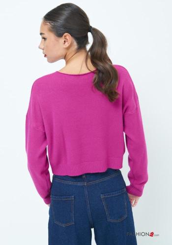 long sleeve Sweater with v-neck - ph 3